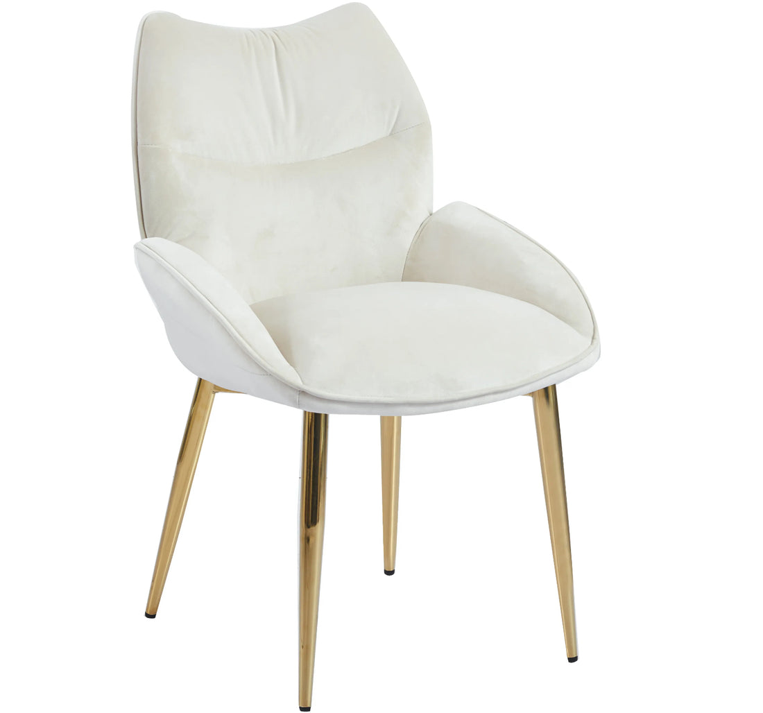 CHAISE ERM-LOHA PIED GOLD VELOURS BEIGE
