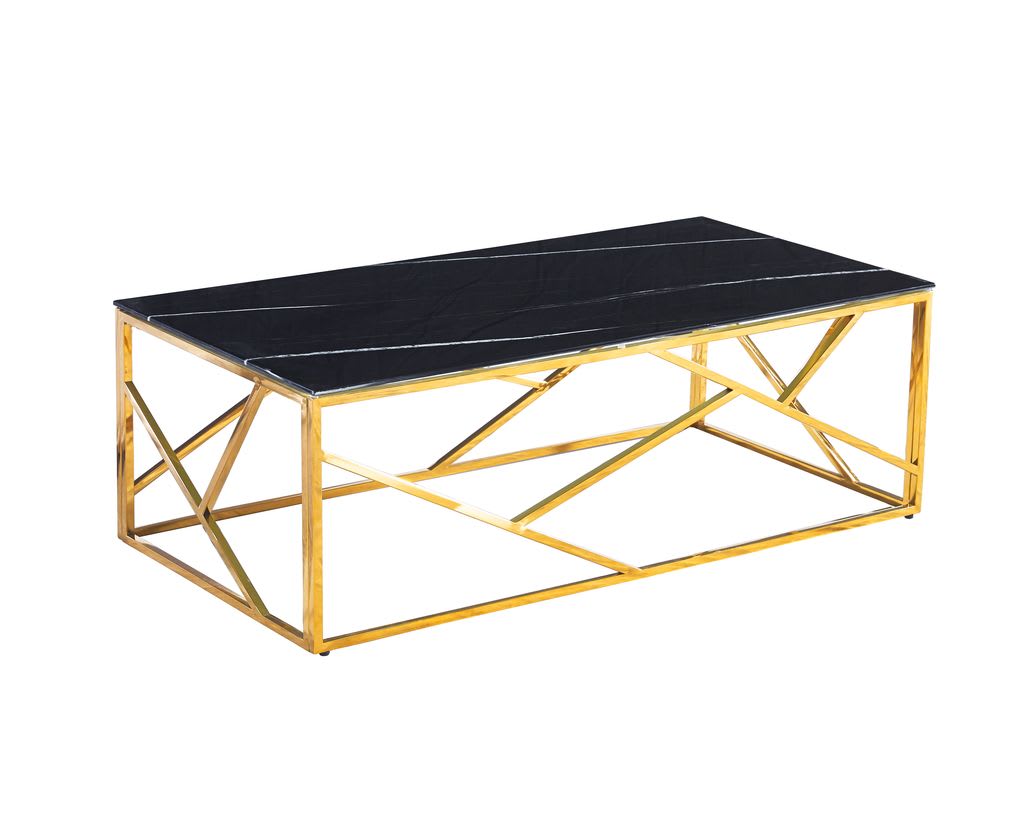 Table Basse GEOMAG Gold 120x60x45 cm