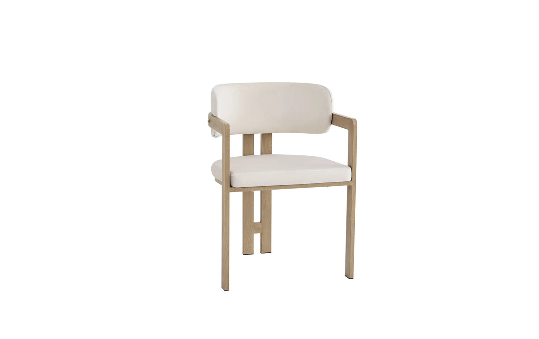 CHAISE ERM-MELLOW PIED METAL CHENE GRIFFEE ASSISE VELOURS BEIGE