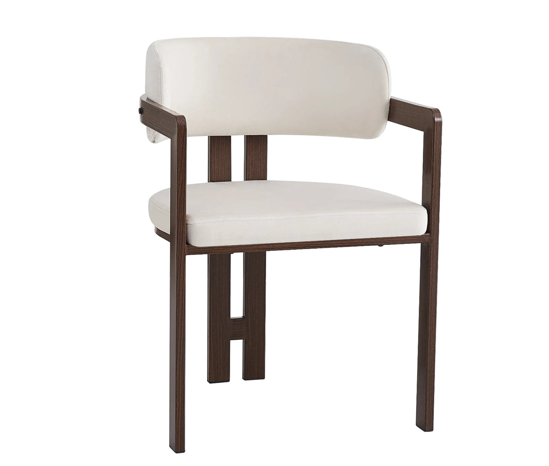 CHAISE ERM-MELLOW PIED EFFET NOYER ASSISE VELOURS BEIGE