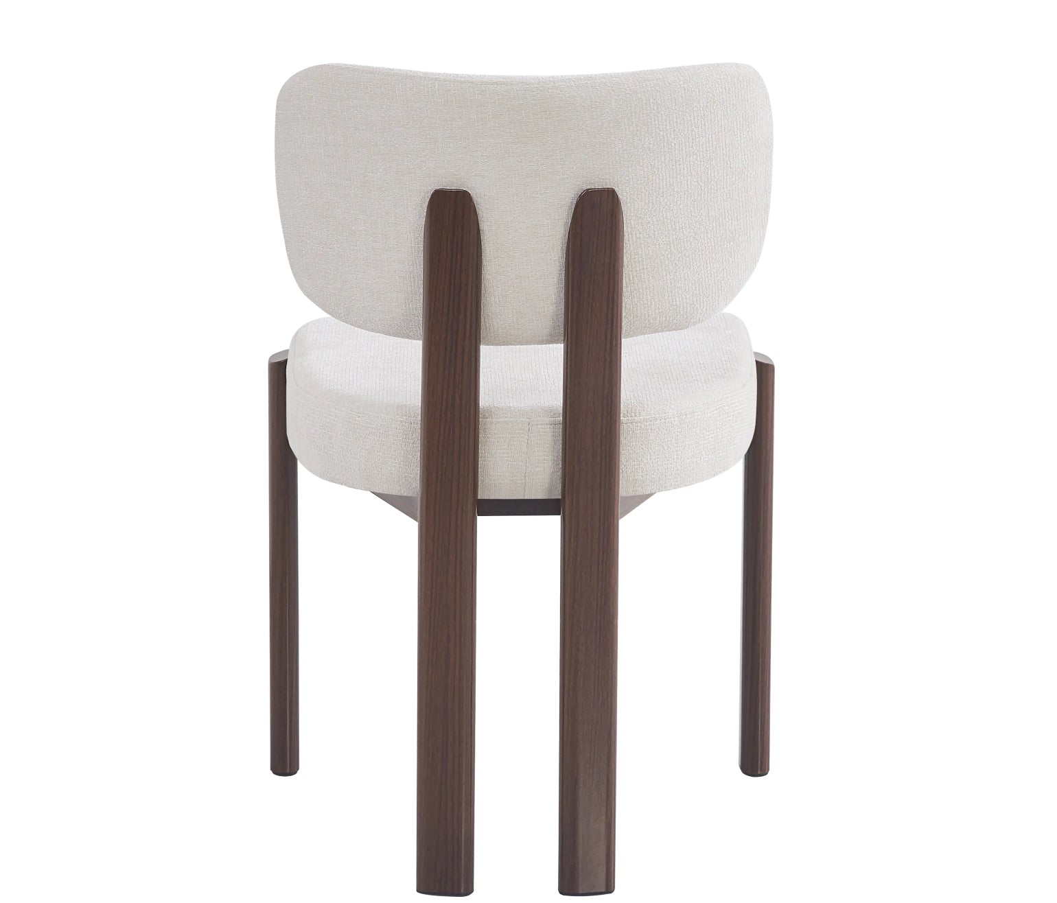 CHAISE ERM-BAGUETTE PIED EFFET NOYER TISSUS SERGE CHENILLE BEIGE