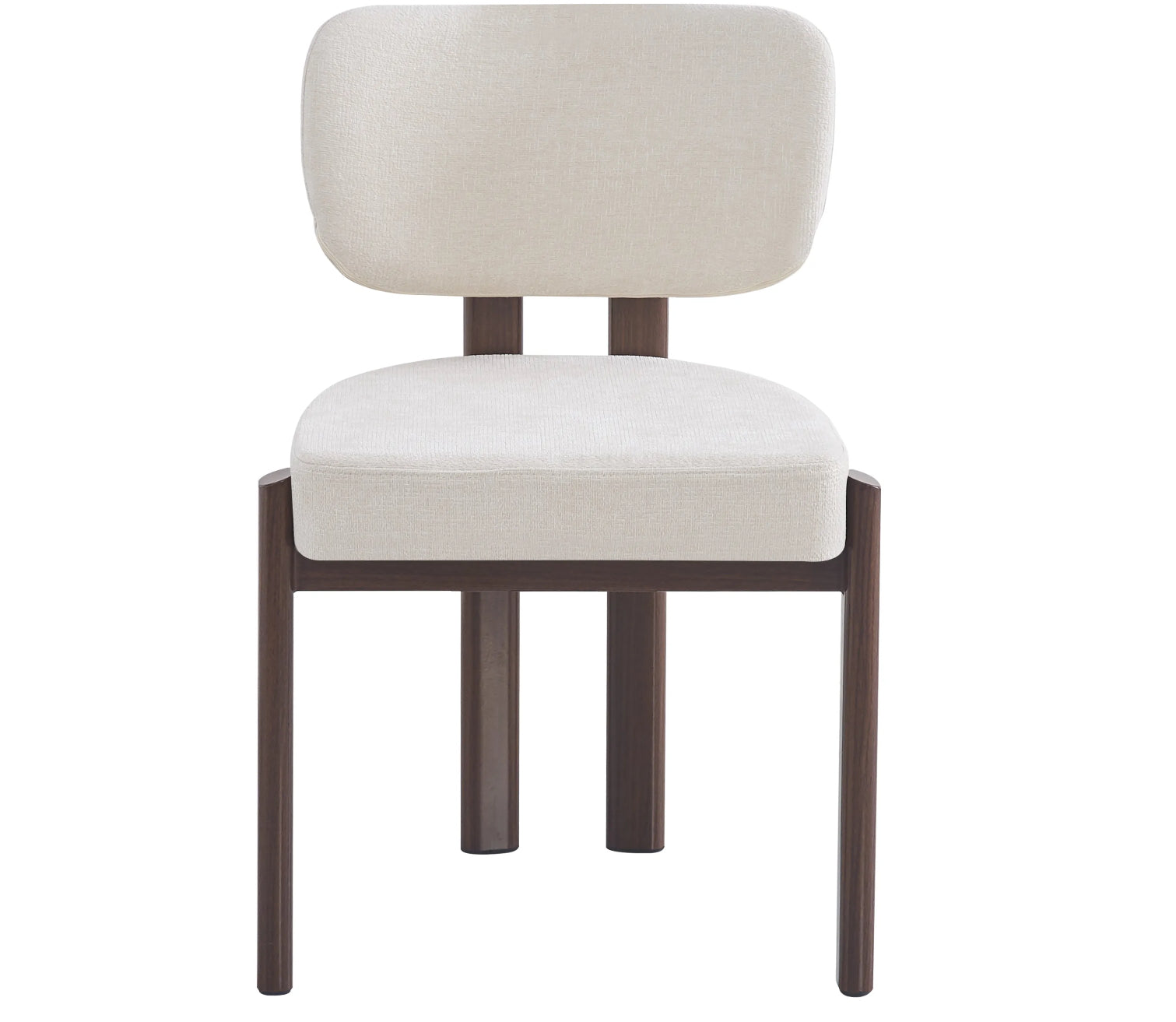 CHAISE ERM-BAGUETTE PIED EFFET NOYER TISSUS SERGE CHENILLE BEIGE