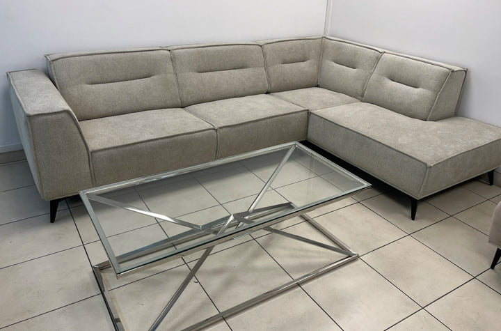 Canapé ERM-Sienna angle droit tissu beige