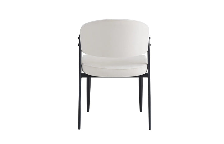 CHAISE ERM-LAMIA PIEDS METAL NOIR VELOURS BEIGE