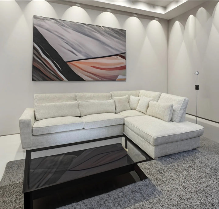 Canapé ERM-Marbella d’angle droit blanc cassé