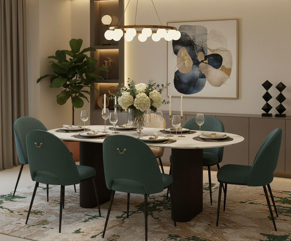 Table à manger ERM-Roxy pied en métal