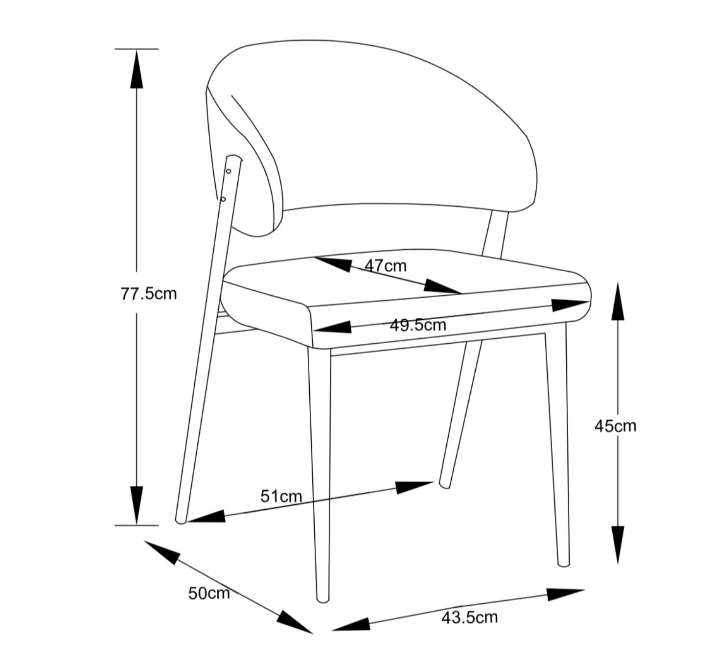 CHAISE ERM-LAMIA PIEDS NOYER VELOURS TAUPE