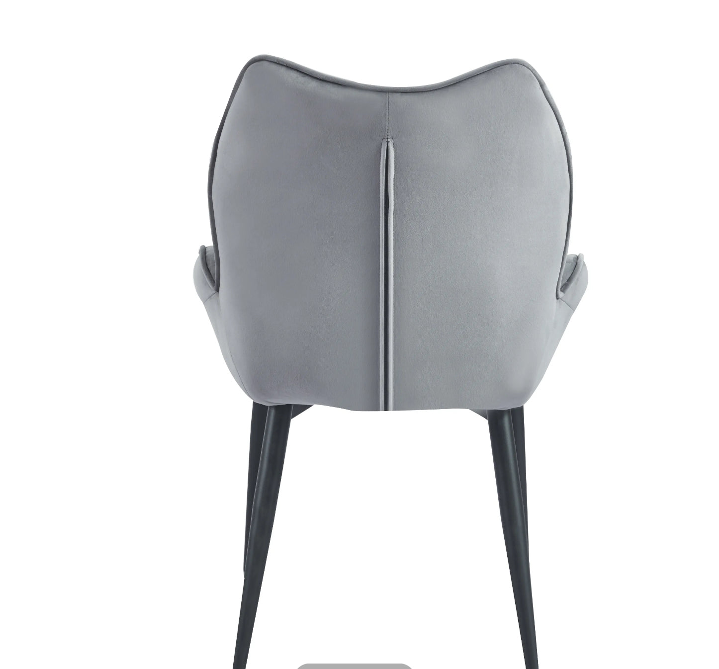 CHAISE ERM-LOHA PIED METAL NOIR VELOURS ANTHRACITE