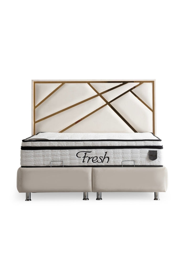Lit Coffre Parma 160x200 Blanc Cassé