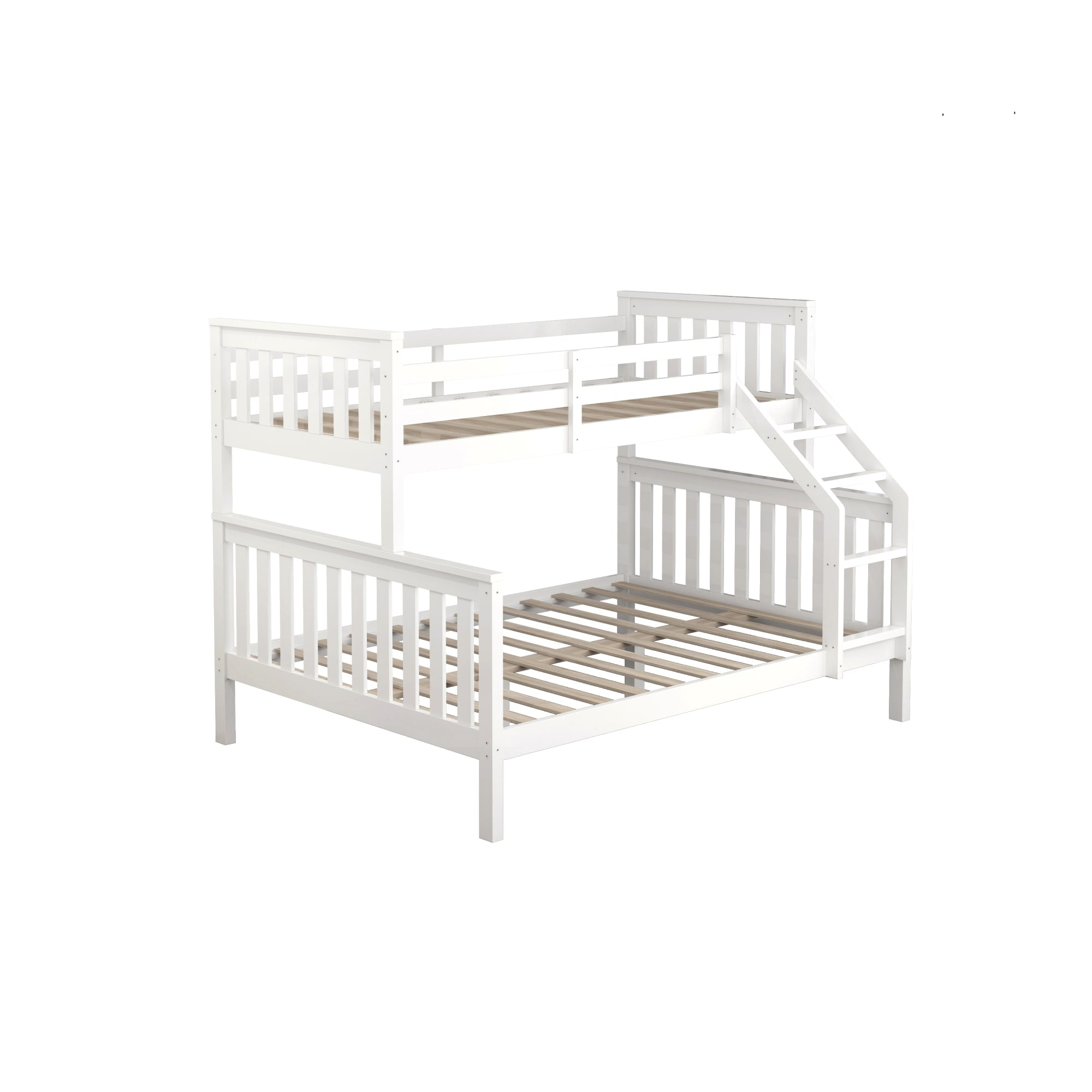 LIT BATNA EN BOIS BLANC 2+1 90X190cm + 140X190cm