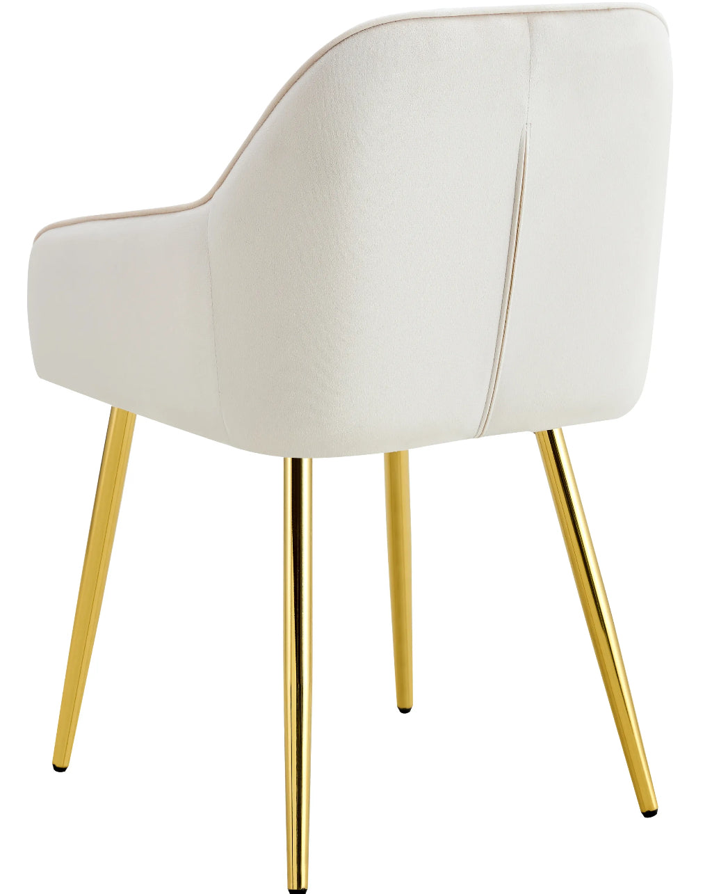CHAISE PAMS PIEDS GOLD VELOURS BEIGE