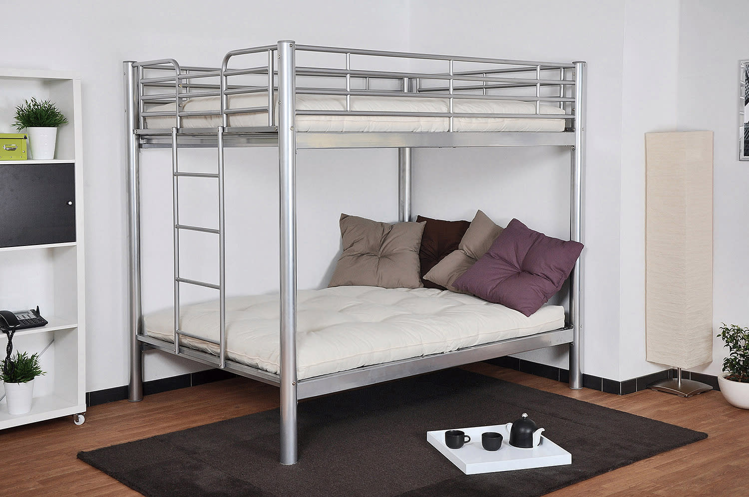 Pack Lit superposé 4 + matelas compris places 2+2 COLOSSE 140x190 cm sommier inclus