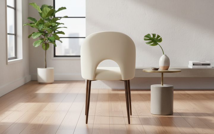 CHAISE ERM-TEDDY METAL NOYER VELOURS BEIGE