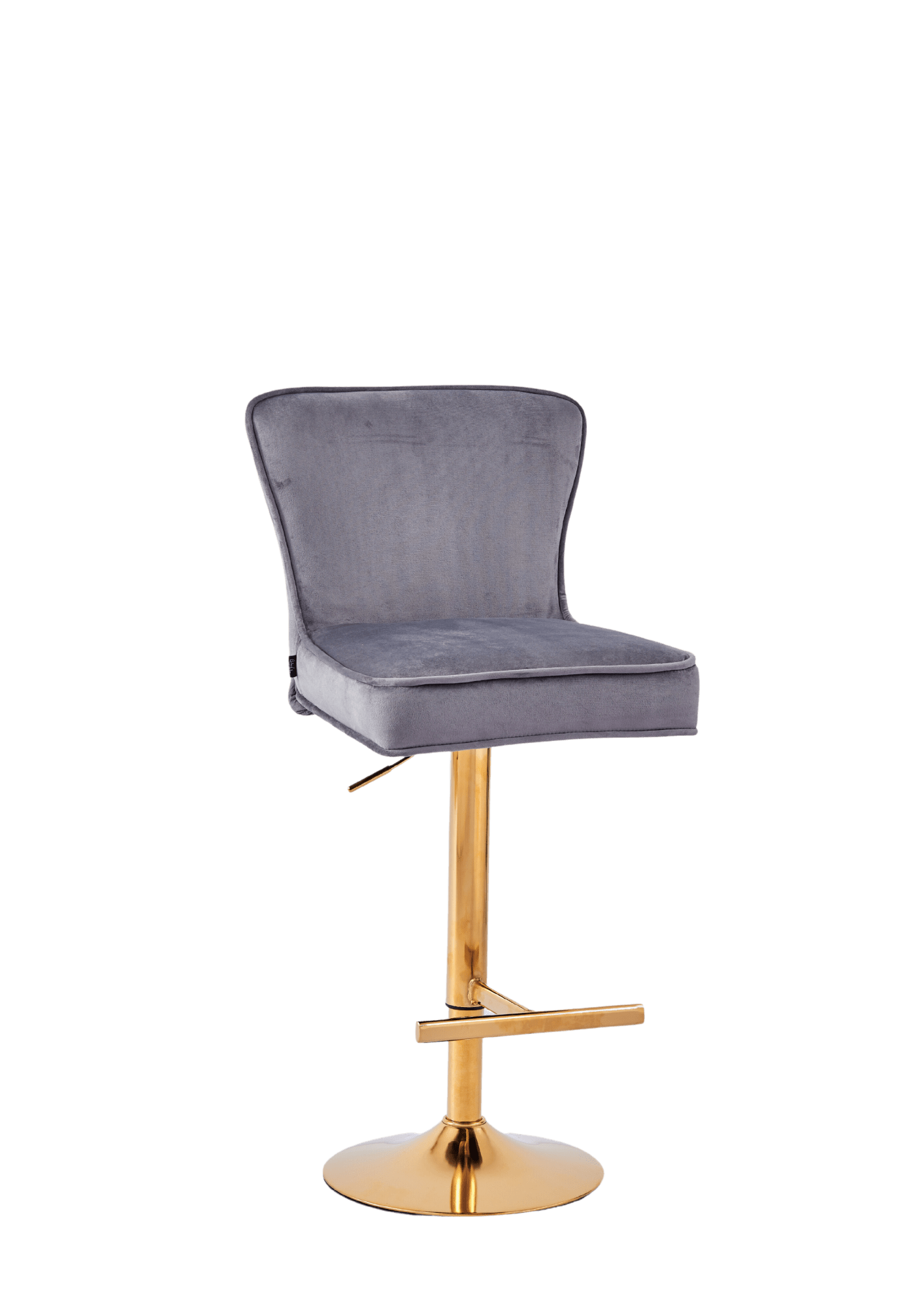 Lot de 2 tabourets de bar GABRIELLE Gold en velours