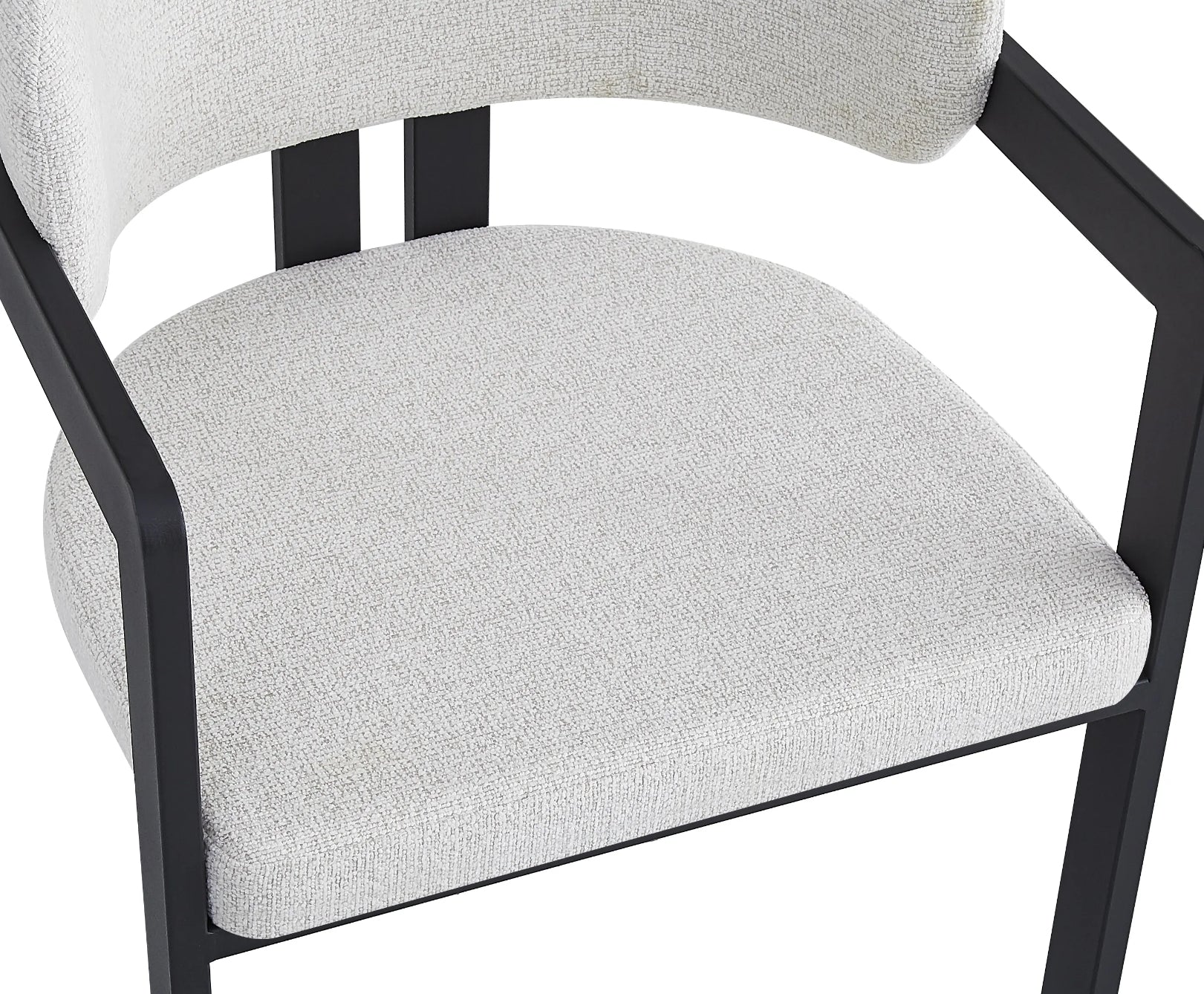 CHAISE ERM-MELLOW PIED METAL NOIR ASSISE TWEED LATTE