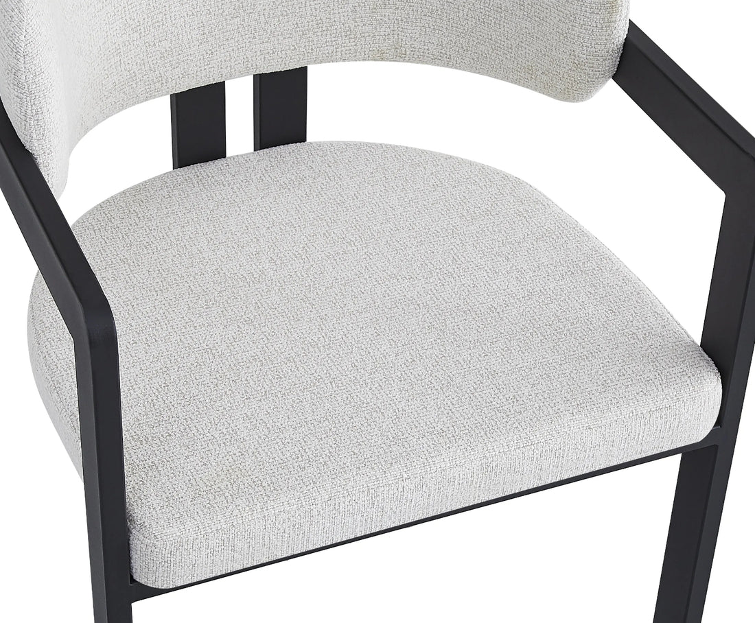 CHAISE ERM-MELLOW PIED METAL NOIR ASSISE TWEED LATTE