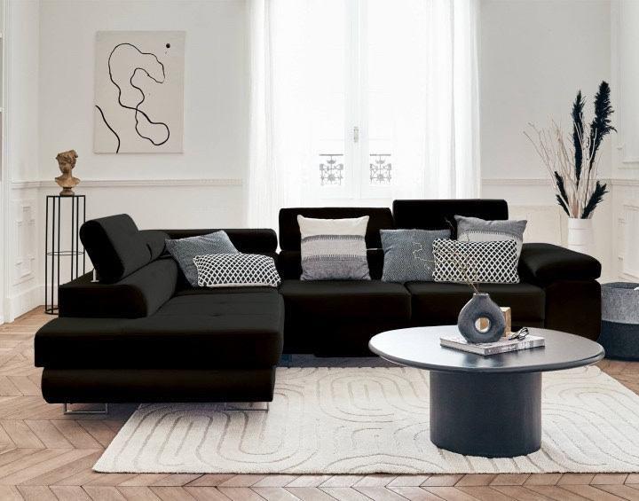 Canapé ERM-Toulouse angle droit convertible noir