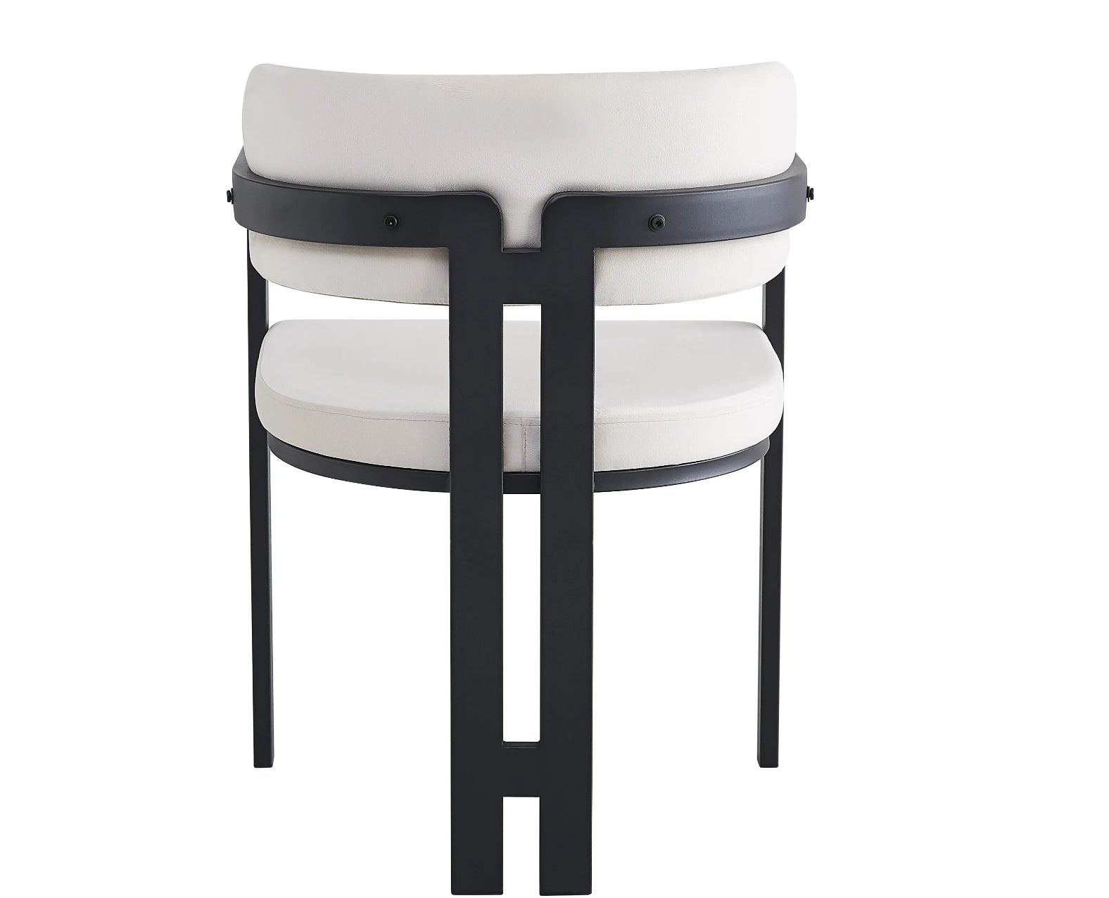 CHAISE ERM-MELLOW PIED METAL NOIR ASSISE VELOURS BEIGE