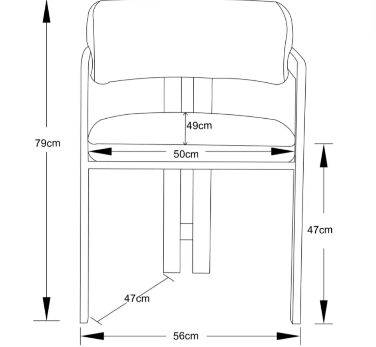 CHAISE ERM-MELLOW PIED METAL NOIR ASSISE TWEED LATTE
