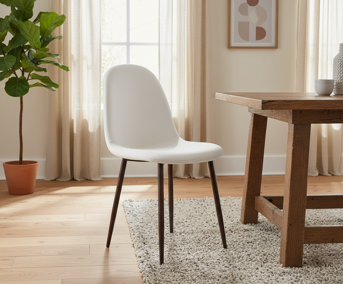 CHAISE ERM-SCANDINAVE PIED EFFET NOYER VELOURS BEIGE