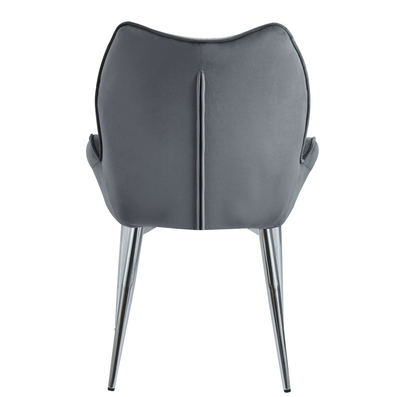 CHAISE ERM-LOHA PIED CHROME VELOURS ANTHRACITE