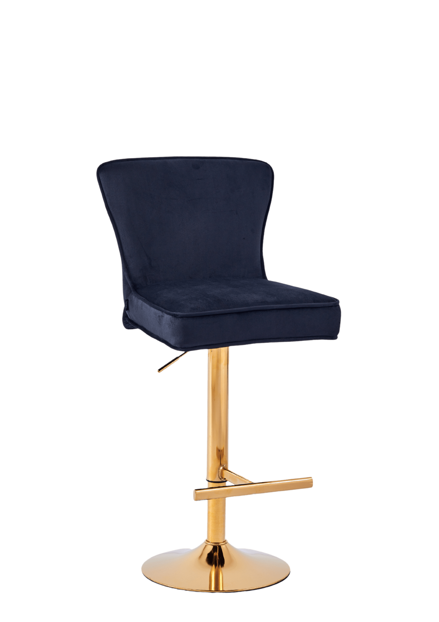 Lot de 2 tabourets de bar GABRIELLE Gold en velours