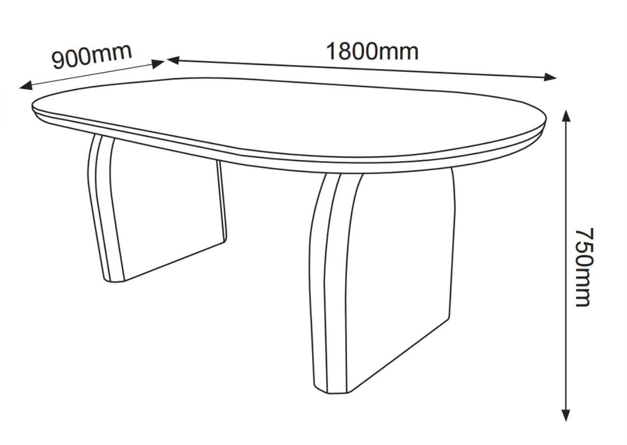 Table à manger Fluide-ERM