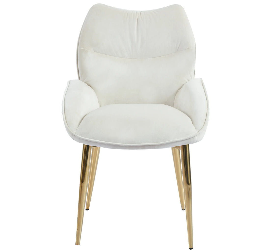 CHAISE ERM-LOHA PIED GOLD VELOURS BEIGE