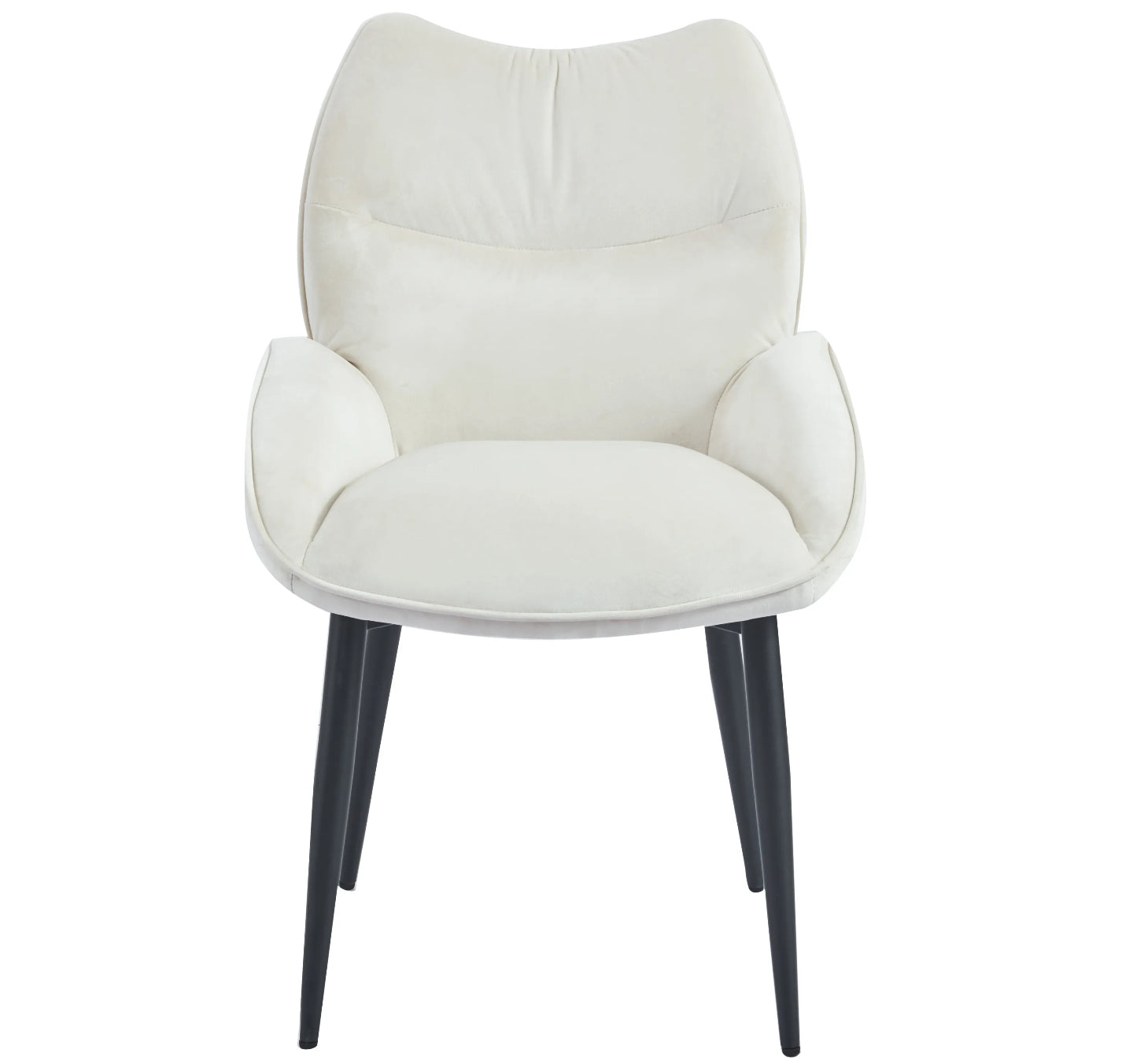 CHAISE ERM-LOHA PIED METAL NOIR VELOURS BEIGE