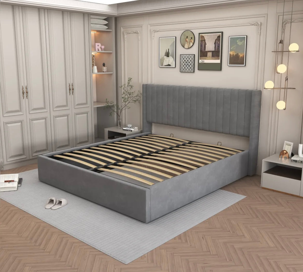 Lit coffre Camille-ERM gris