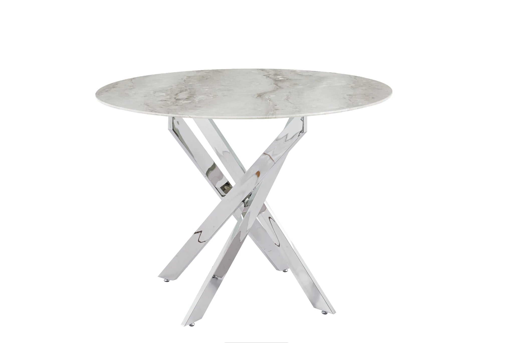 Table à manger ERM-Jessica chromée marbré