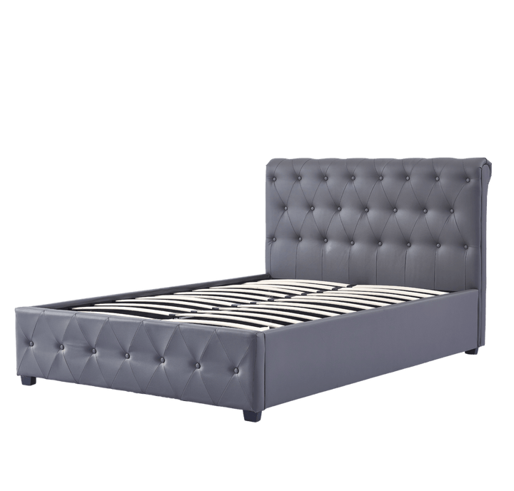 Lit 2 places 160x200 cm COCTO simili cuir sommier inclus
