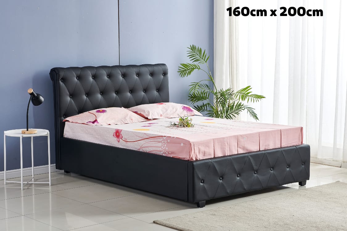 Lit 2 places 140x190 cm COCTO simili cuir sommier inclus