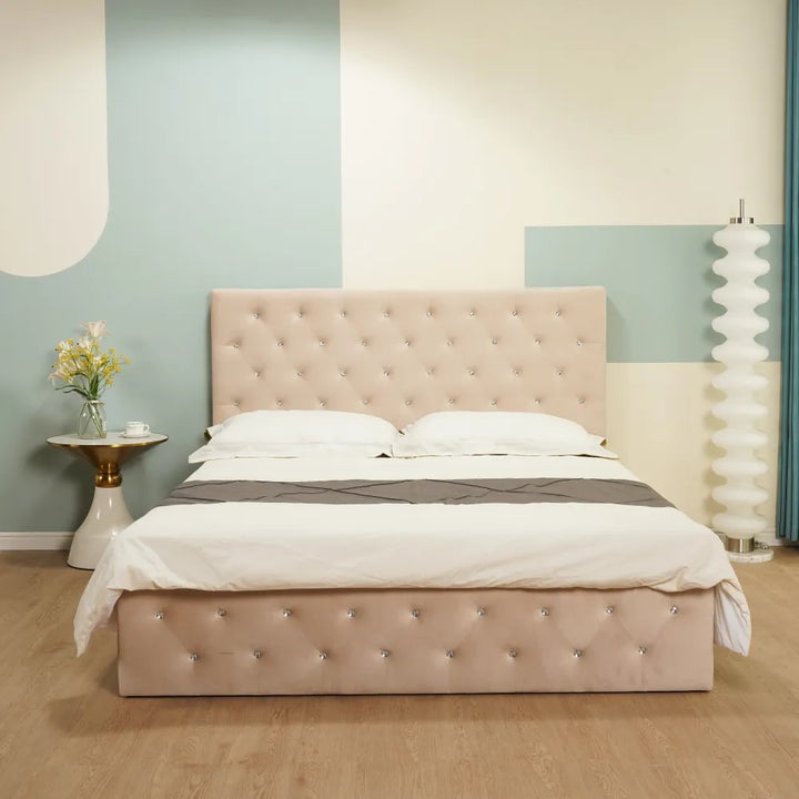 Lit coffre 2 places 160X200 cm VICTORIA Velours