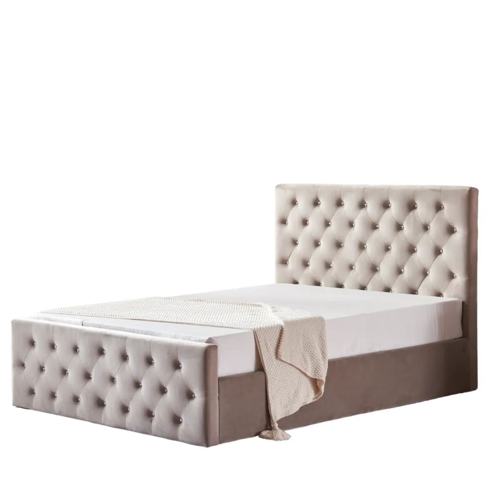 Lit coffre 2 places 160X200 cm VICTORIA Velours