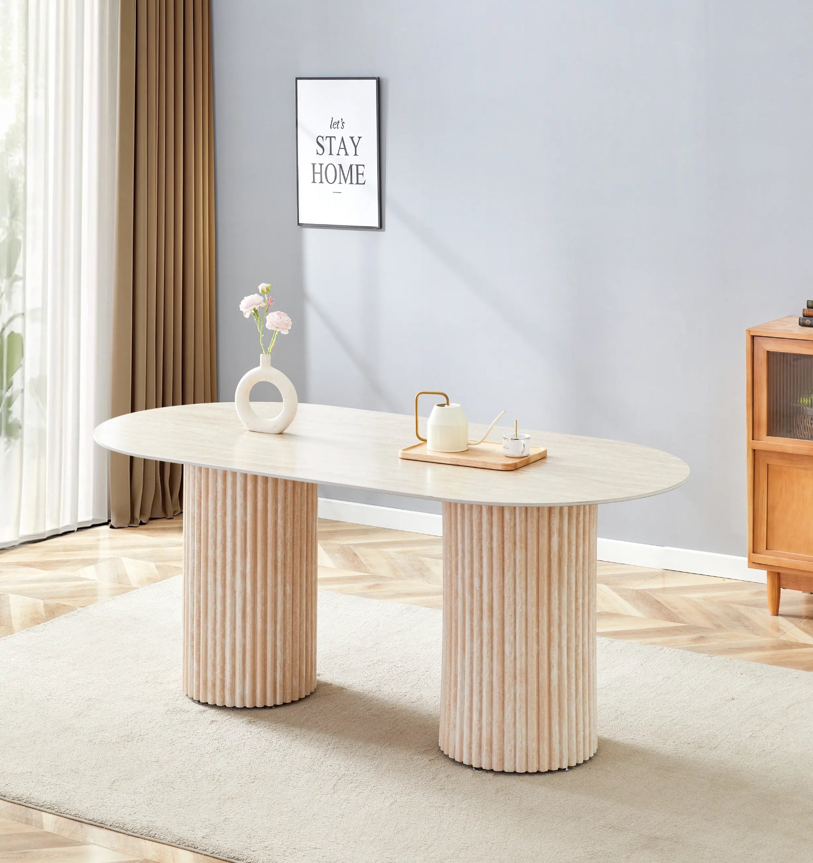 Table à manger ERM-Keysha plateau mat