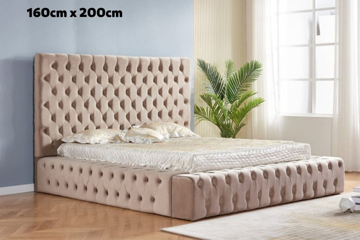 Cadre de Lit 2 places 160x200 cm ROYAL velours