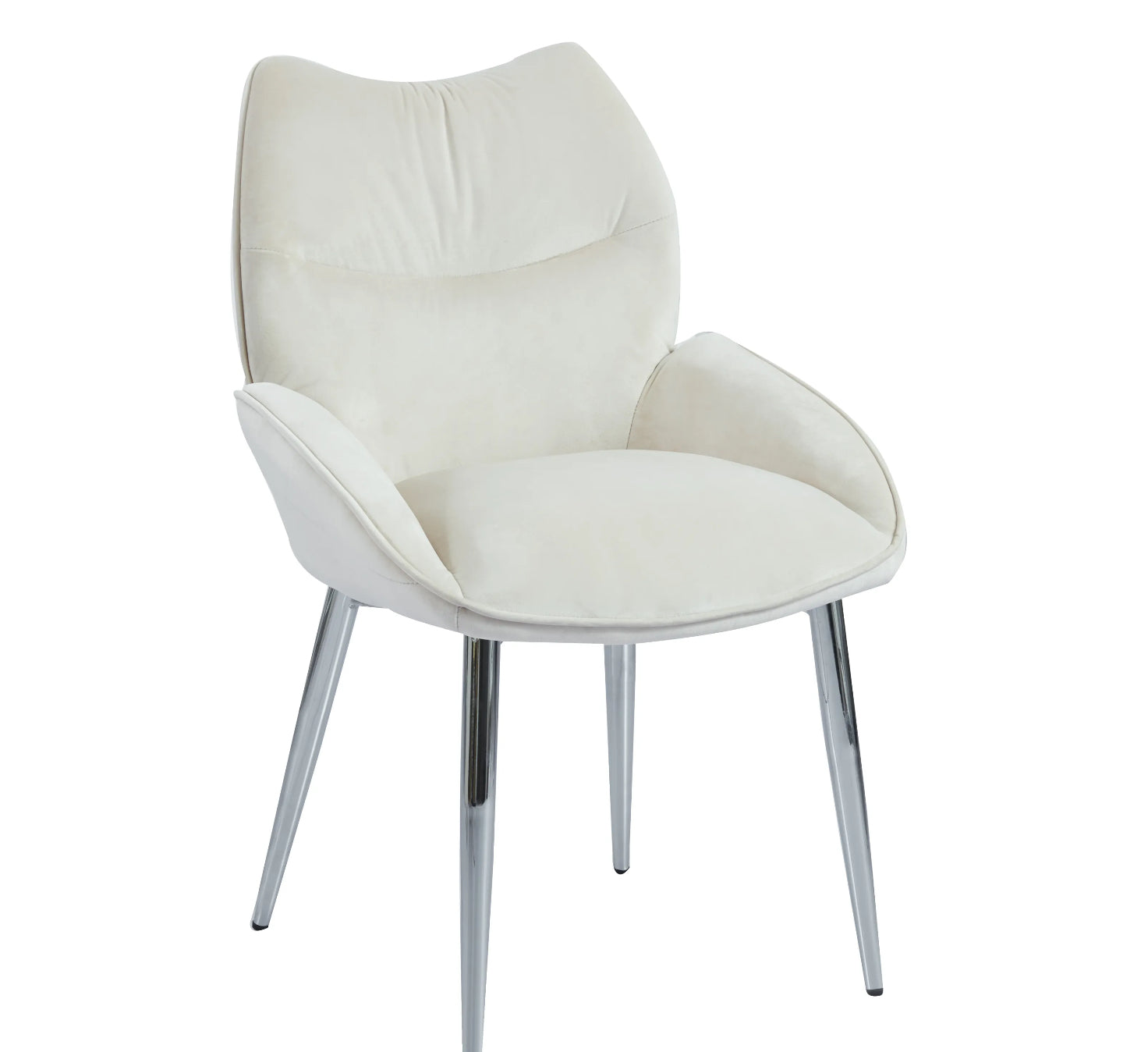 CHAISE ERM-LOHA PIED CHROME VELOURS BEIGE