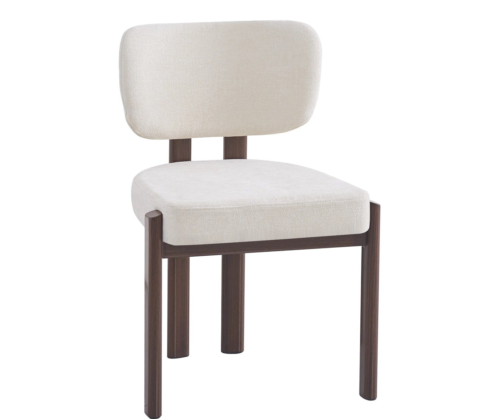 CHAISE ERM-BAGUETTE PIED EFFET NOYER TISSUS SERGE CHENILLE BEIGE