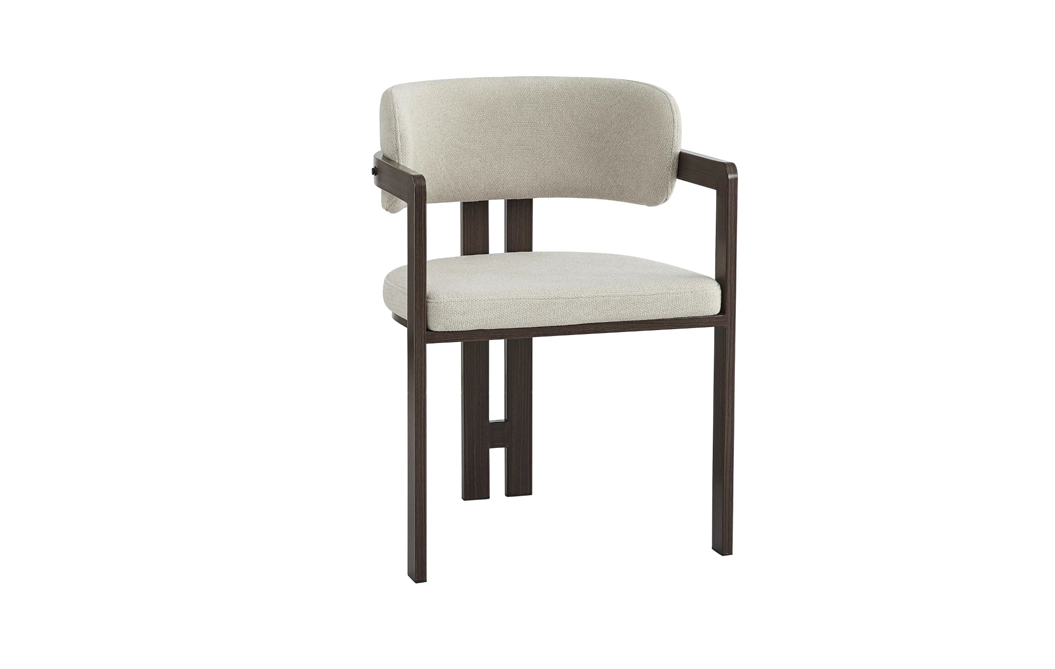 CHAISE ERM-MELLOW PIED EFFET NOYER ASSISE TWEED GRAIN SABLE