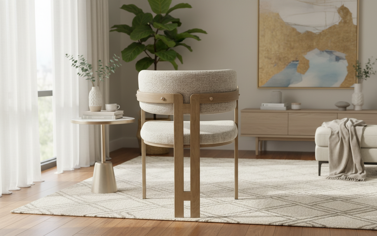 CHAISE ERM-MELLOW PIED CHENE GRIFFEE ASSISE TWEED CAPUCCINO