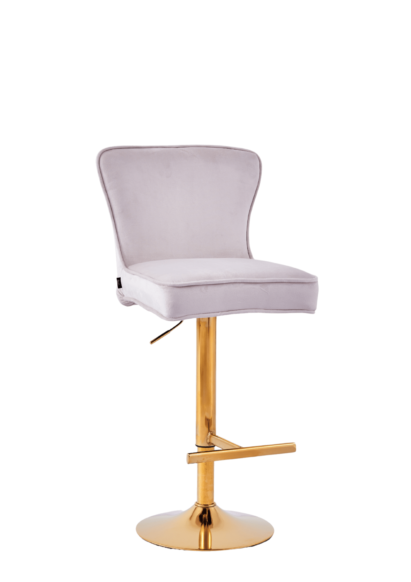 Lot de 2 tabourets de bar GABRIELLE Gold en velours