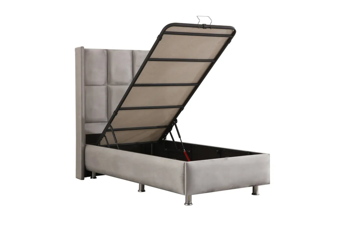 Lit coffre Rio gris-SAN