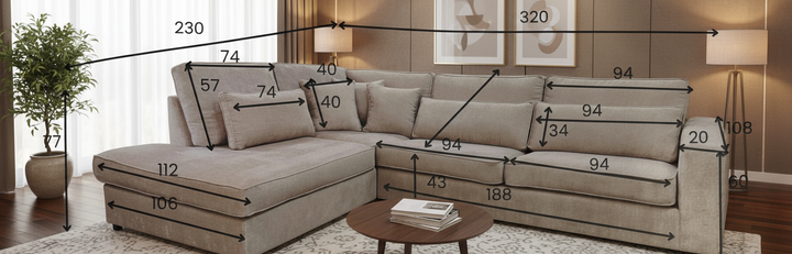 Canapé ERM-Bristol d’angle gauche