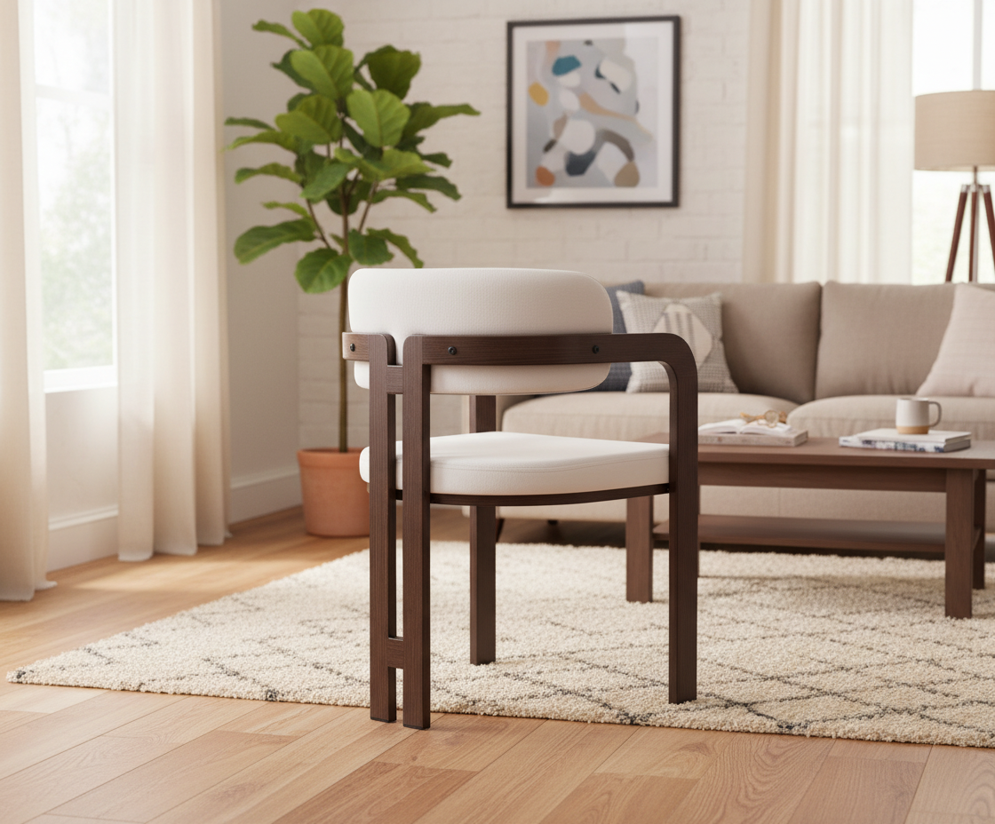 CHAISE ERM-MELLOW PIED EFFET NOYER ASSISE VELOURS BEIGE