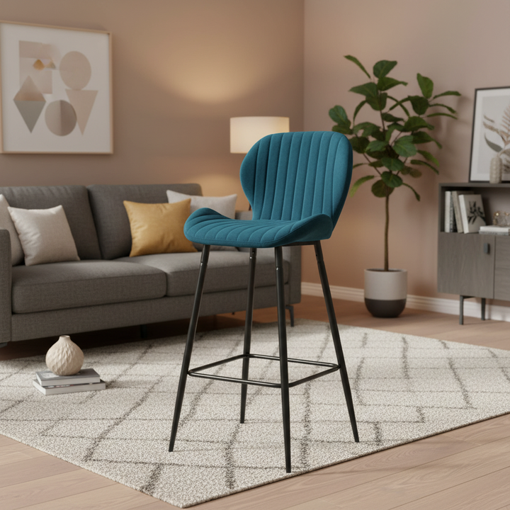 Lot de Tabourets de bar PRADO en velours