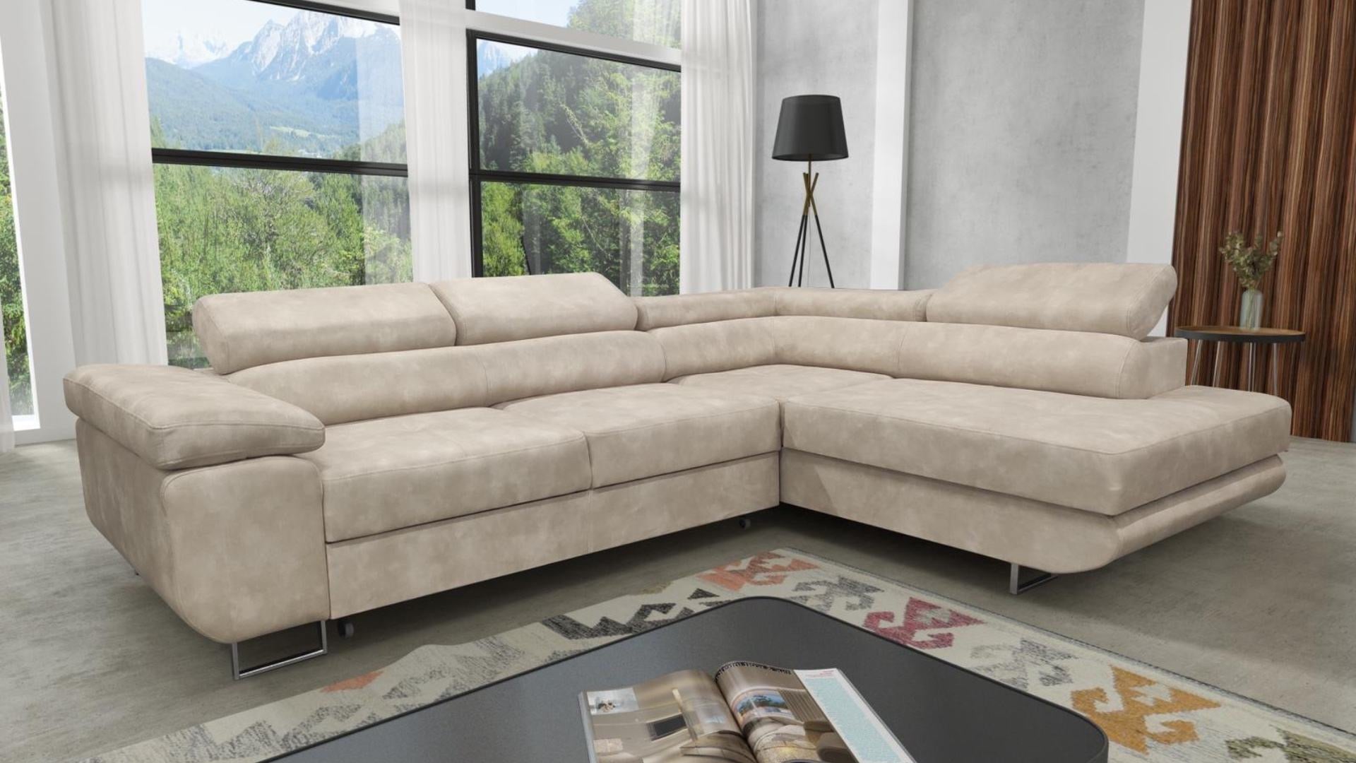 CANAPE ERM-TOULOUSE ANGLE DROIT CONVERTIBLE 275x205cm