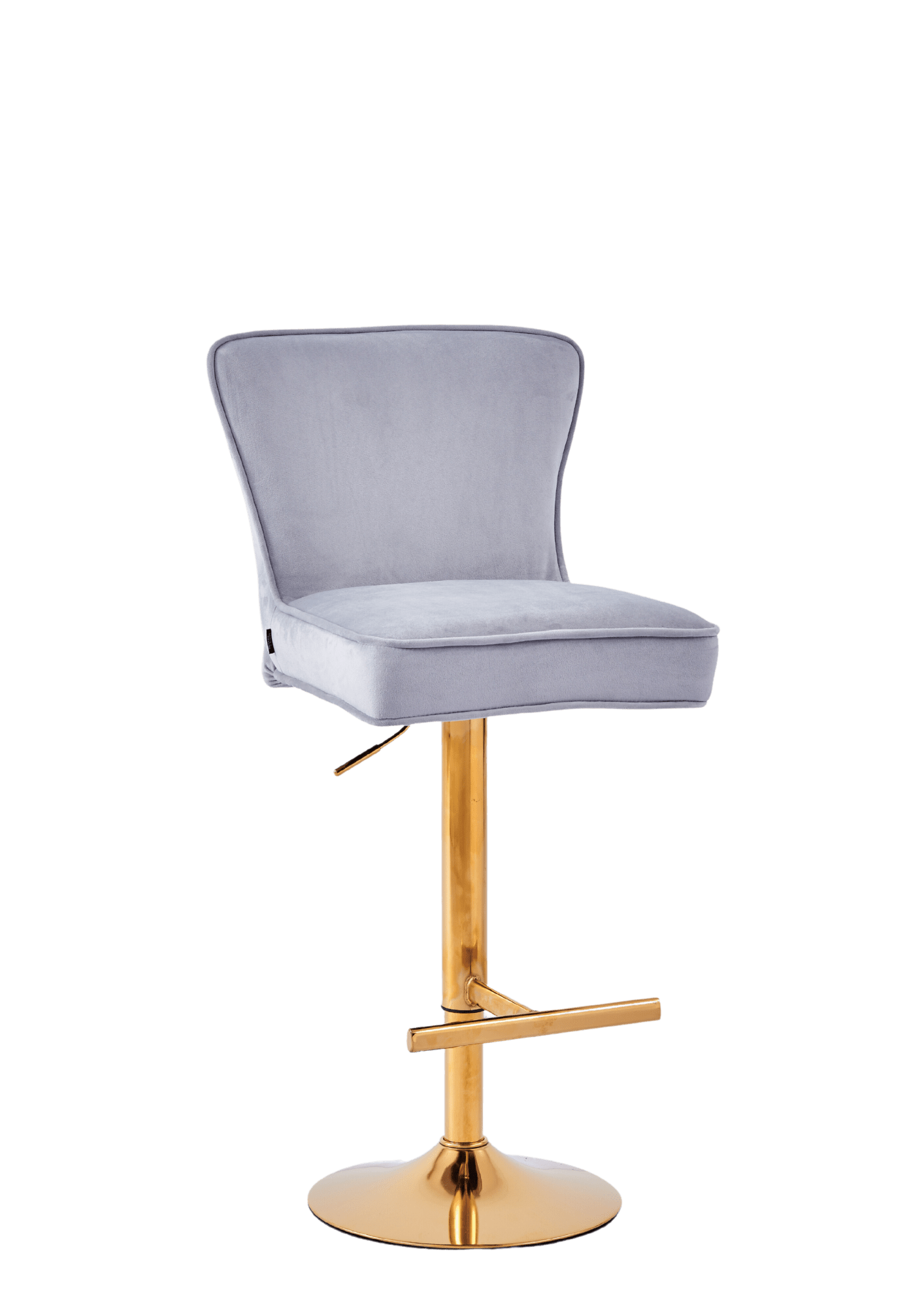 Lot de 2 tabourets de bar GABRIELLE Gold en velours