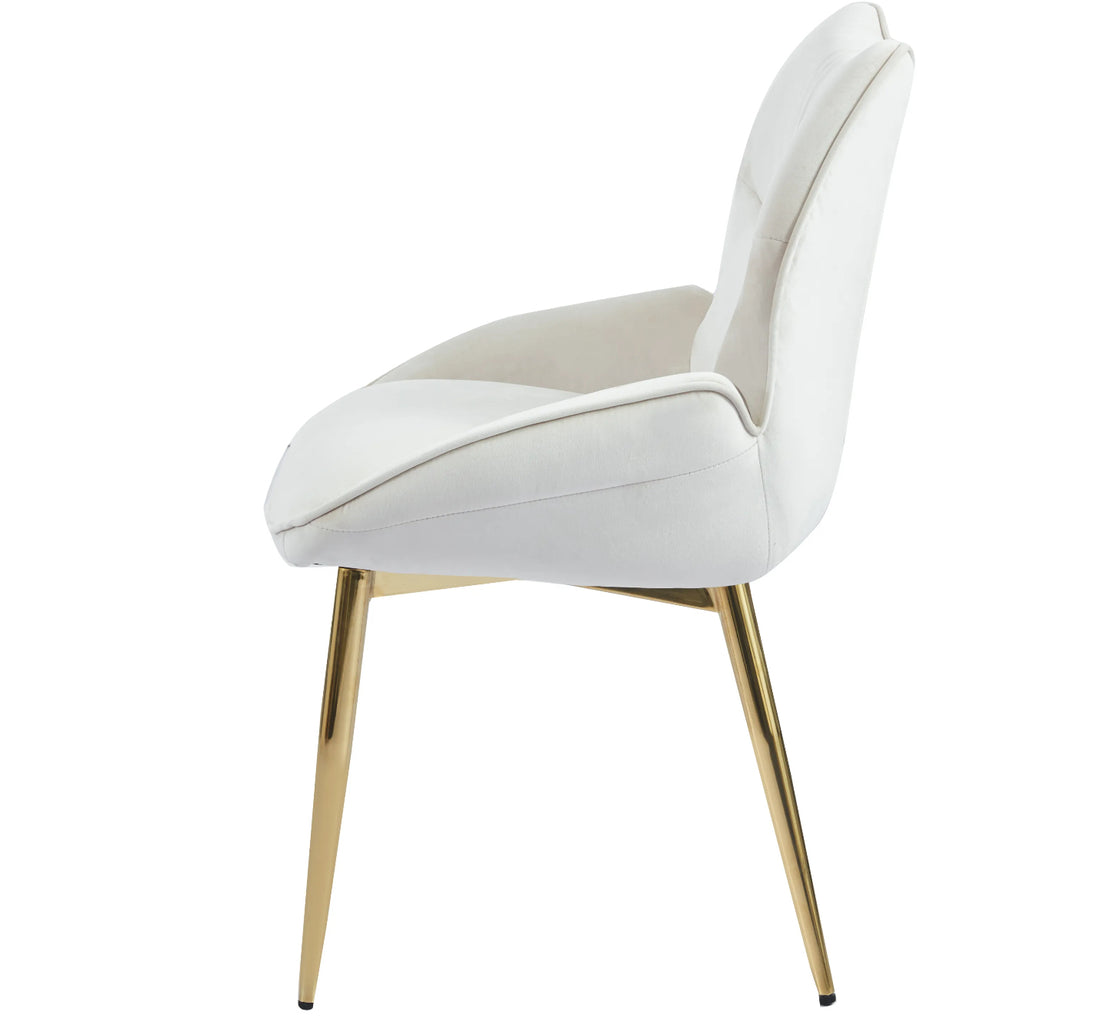 CHAISE ERM-LOHA PIED GOLD VELOURS BEIGE