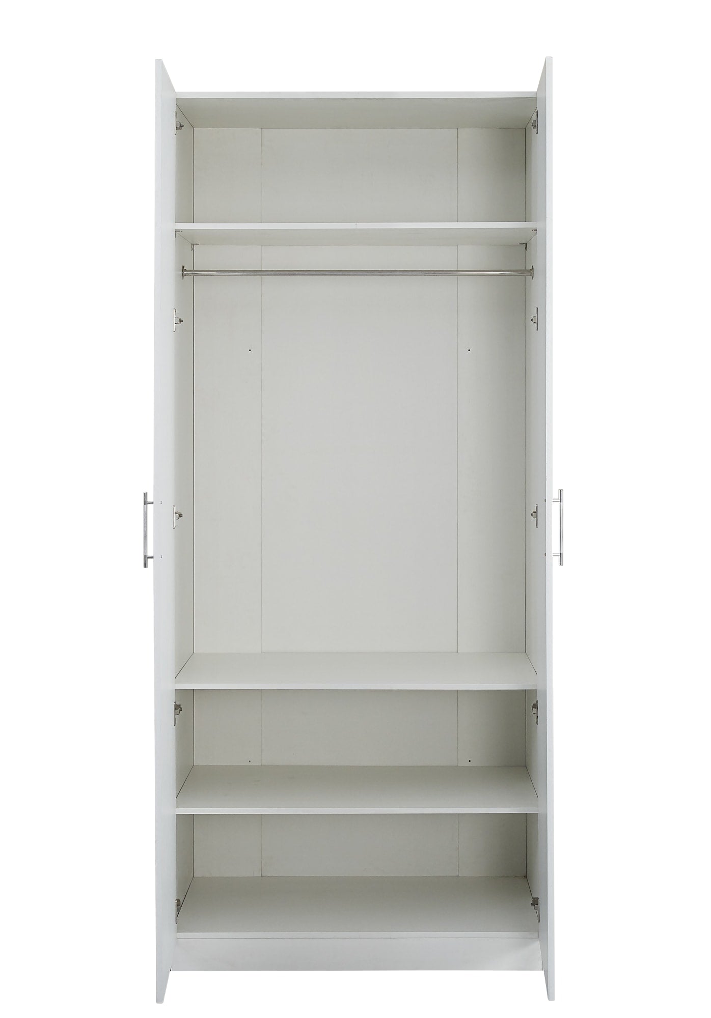 ARMOIRE BARBARA EN BOIS BLANC DEUX PORTES 230CM